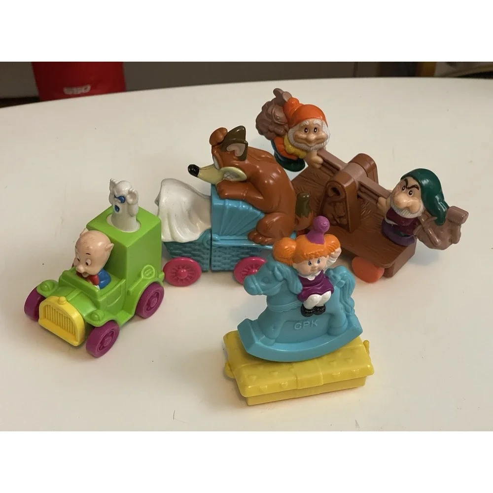 Vintage 1992 Warner Bros Porky's Ghost Catchers Toy Car Looney Tunes , Lot Of. 4